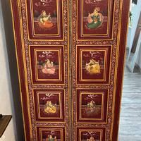 madia, armadietto 2 ante etnico indiano dipinti