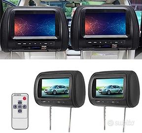 2 Poggiatesta per auto con monitor da 7 pollici