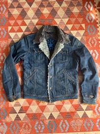 DIESEL vintage trucker jacket imbottitura pelo M
