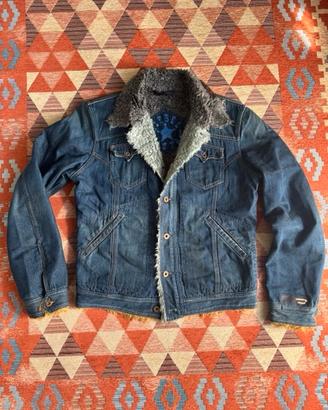 DIESEL vintage trucker jacket imbottitura pelo M