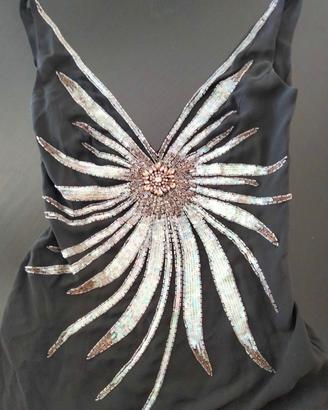 abito in seta nero di Gai Mattiolo couture