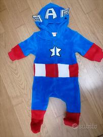 Tutina costume Capitan America neonato