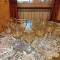 Servizio bicchieri a calice 9 pezzi
