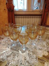 Servizio bicchieri a calice 9 pezzi