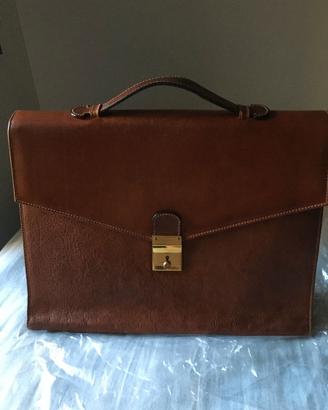 Cartella vera pelle borsa da lavoro made in italy