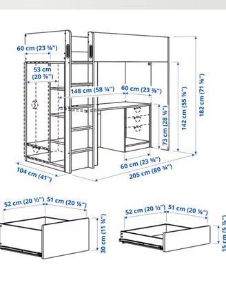 Cameretta con soppalco