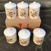 Set barattoli cucina decorati a mano