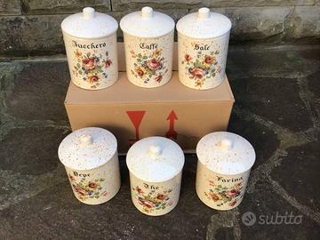 Set barattoli cucina decorati a mano