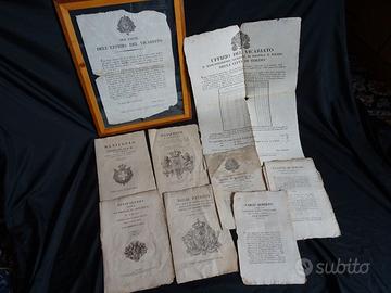TORINO CASA SAVOIA DOCUMENTI DI INIZIO 800 .