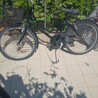 Bici mai usata ferma in giardino 