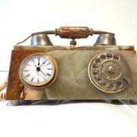 Telefono vintage  in Onice con orologio