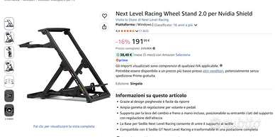 Next Level Racing Wheel Stand 2.0 – Postazione Sim