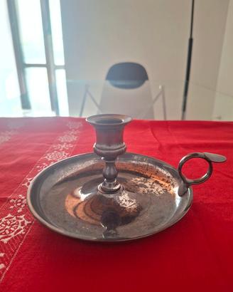 Antico candeliere placc. in argento Krupp Berndorf