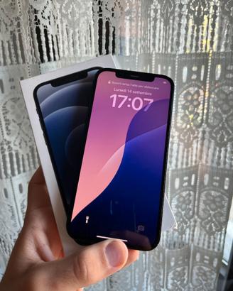 iPhone 12 64GB Mezzanotte + scatola 100%
