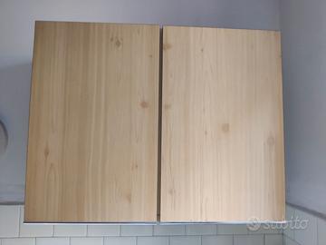 PENSILE SCOLAPIATTI CUCINA 2 ANTE LEGNO CHIARO