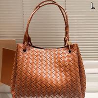 Borsa shopping intrecciata marrone Bottega Veneta