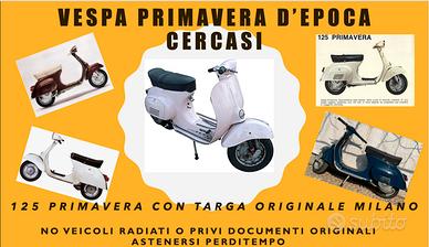 Vespa Primavera d’epoca Targata Milano
