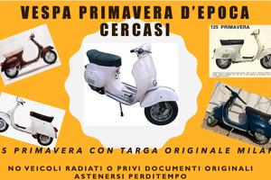 Vespa Primavera d’epoca Targata Milano