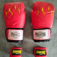 Guantoni da box per adulti + bendaggi / fasce