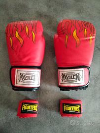 Guantoni da box per adulti + bendaggi / fasce