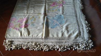 Copriletto in seta dipinto a mano - nuovo-vintage