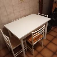 Tavolo cucina con 4 sedie bianco