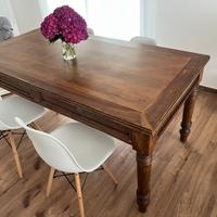 Tavolo da cucina in legno antico