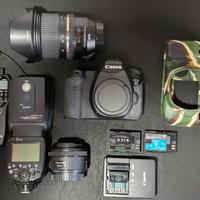 Canon 6d + obiettivi+ flash