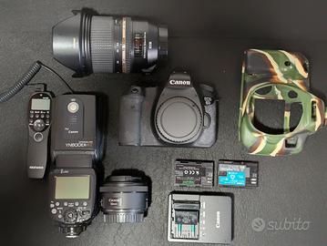 Canon 6d + obiettivi+ flash