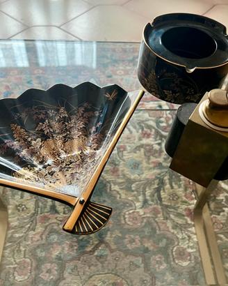 Japanese Shibata Tenmoku-Kiku Gold Decorated