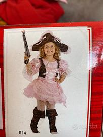 Costume pirata bambina 3-5 anni
