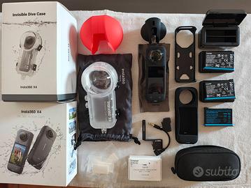 Insta360 X4 con 3 Batterie, Dive Case e Accessori