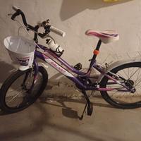 Bicicletta bimba  8-11 anni bianca e fucsia