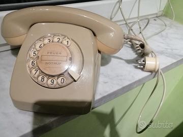 Telefono fisso a disco combinatore vintage 