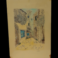Acquaforte originale firmata Vicolo di A. Gerosa.