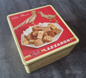 Scatola vintage di latta da collezione, LAZZARONI