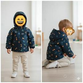 🐒 Piumino Invernale Fantasia Zoo 🦒 Taglia 80cm