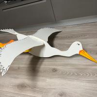 Cicogna in legno per nascita