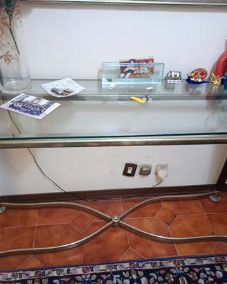 consolle vetro vintage 