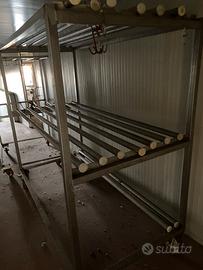 Carrello salumi con ruote