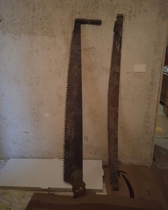 antiche seghe per legna doppio manico 