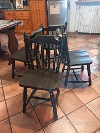 4 sedie di legno