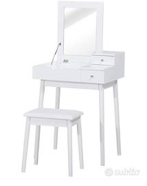Tavolo Trucco Sgabello Specchio Cassetti Camera