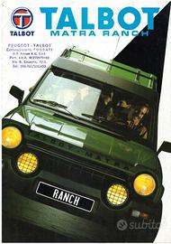 TALBOT MATRA RANCH X BROCHURE ORIGINALE del 1981