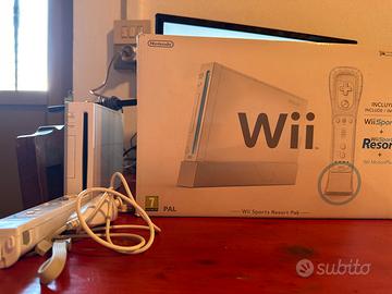 Nintendo Wii con scatola e 1 gioco e 1 controller