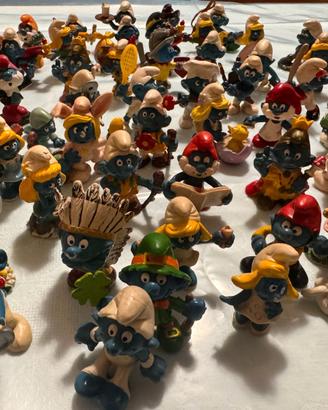Collezione circa 78 PUFFI SCHLEICH, Flintstone, Pa