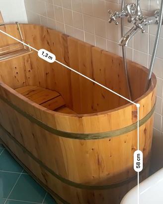 Vasca da Bagno Artigianale in Legno (Tinozza Relax