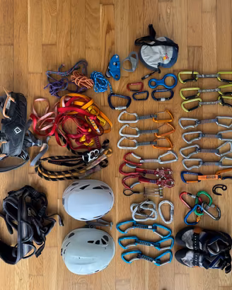 Corda Mammut, rinvii Kong, moschettoni, Petzl