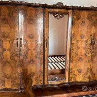 Camera matrimoniale vintage in radica