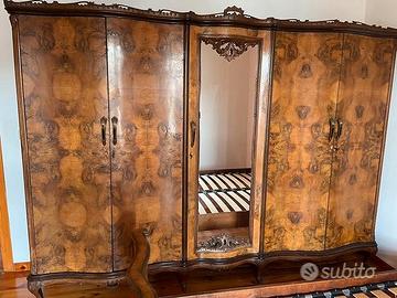 Camera matrimoniale vintage in radica